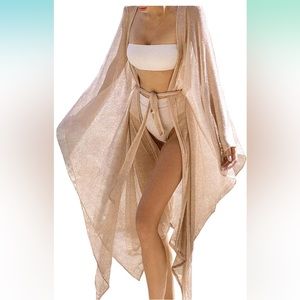 Glittery sheer beach cover up